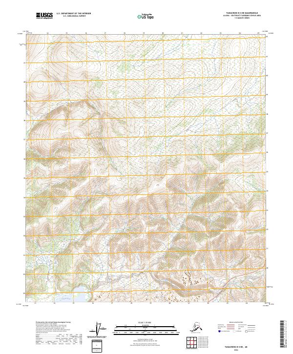 Tanacross B-4 NE topographic map thumbnail
