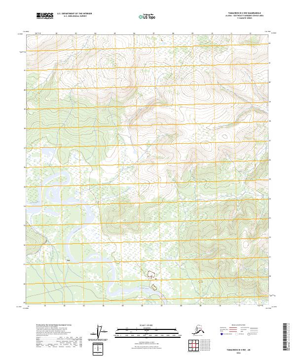 Tanacross B-4 NW topographic map thumbnail