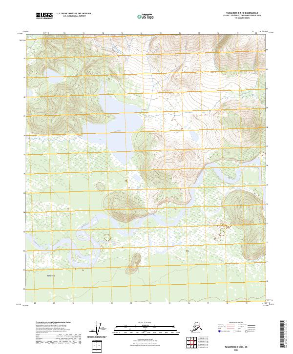 Tanacross B-5 NE topographic map thumbnail