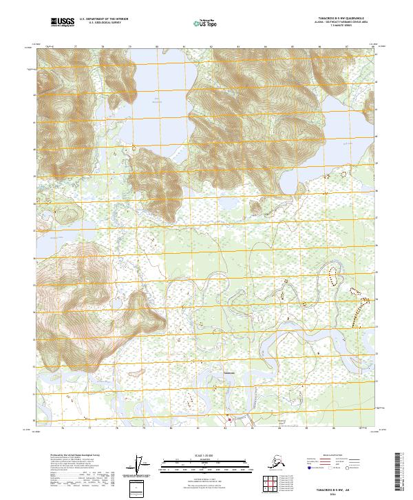 Tanacross B-5 NW topographic map thumbnail