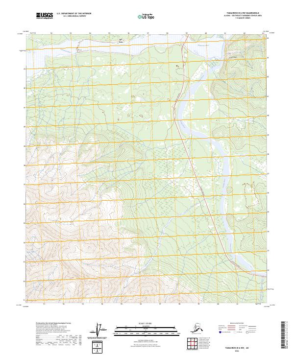 Tanacross B-6 NW topographic map thumbnail