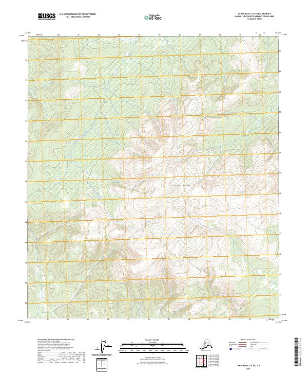 Tanacross C-5 SE topographic map thumbnail