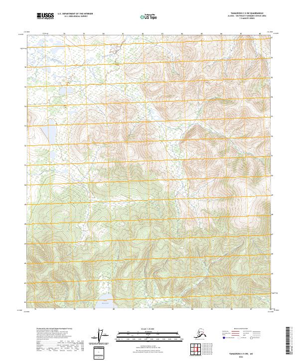 Tanacross C-5 SW topographic map thumbnail