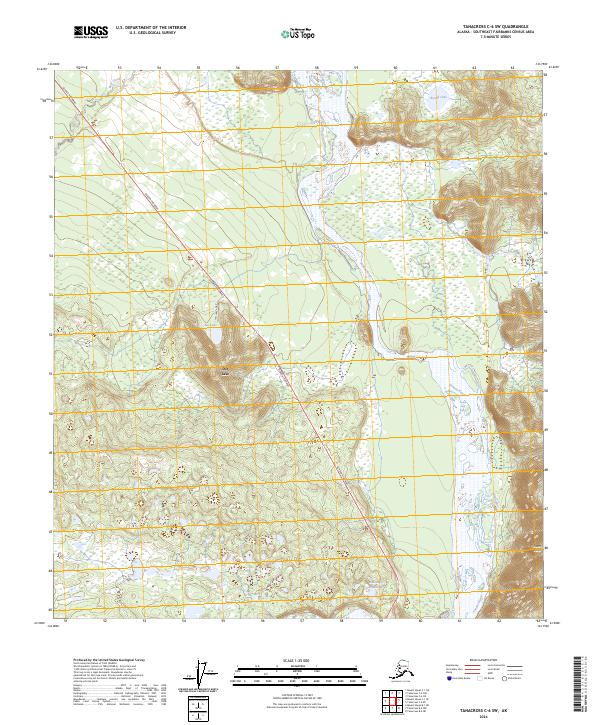 Tanacross C-6 SW topographic map thumbnail