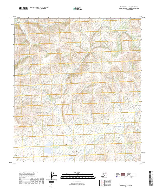 Tanacross C-5 NW topographic map thumbnail