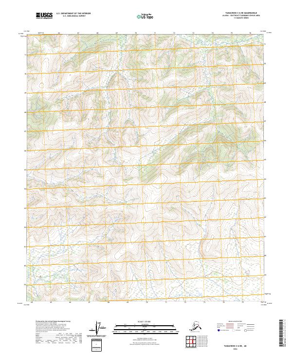 Tanacross C-6 NE topographic map thumbnail