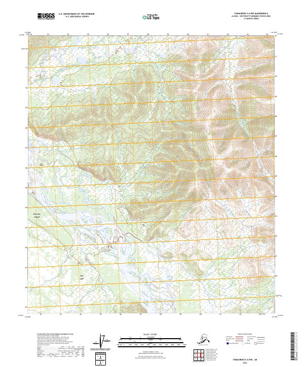 Tanacross C-6 NW topographic map thumbnail