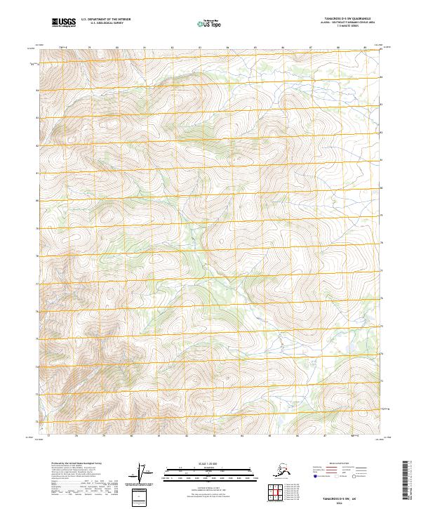 Tanacross D-5 SW topographic map thumbnail
