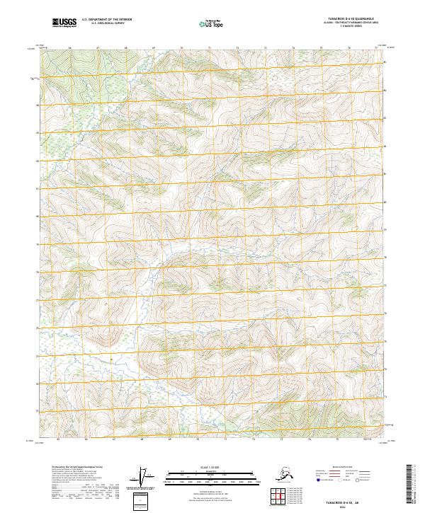 Tanacross D-6 SE topographic map thumbnail