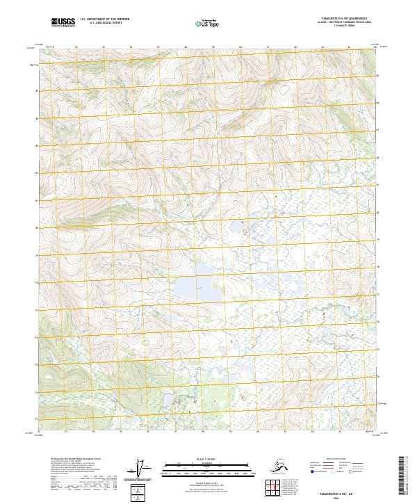 Tanacross D-6 SW topographic map thumbnail
