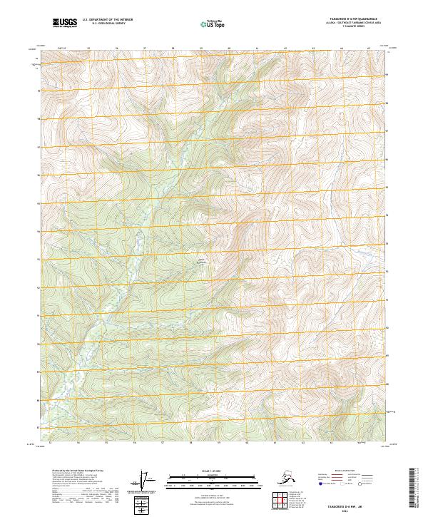 Tanacross D-6 NW topographic map thumbnail