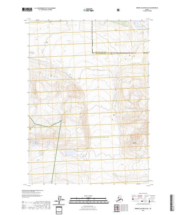 Bering Glacier D-8 SE topographic map thumbnail