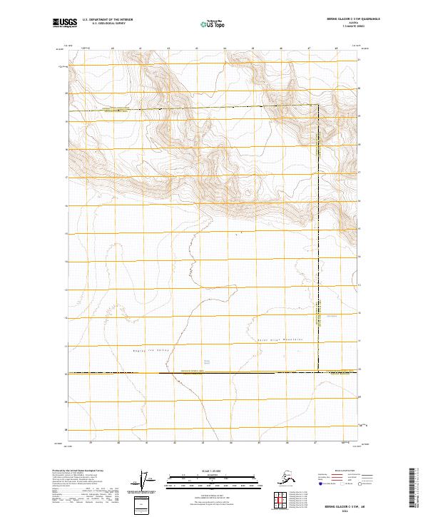 Bering Glacier C-3 SW topographic map thumbnail