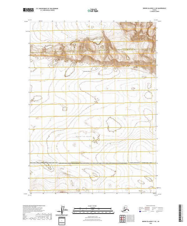 Bering Glacier C-4 SE topographic map thumbnail