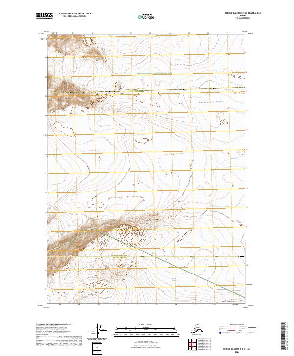 Bering Glacier C-5 SE topographic map thumbnail