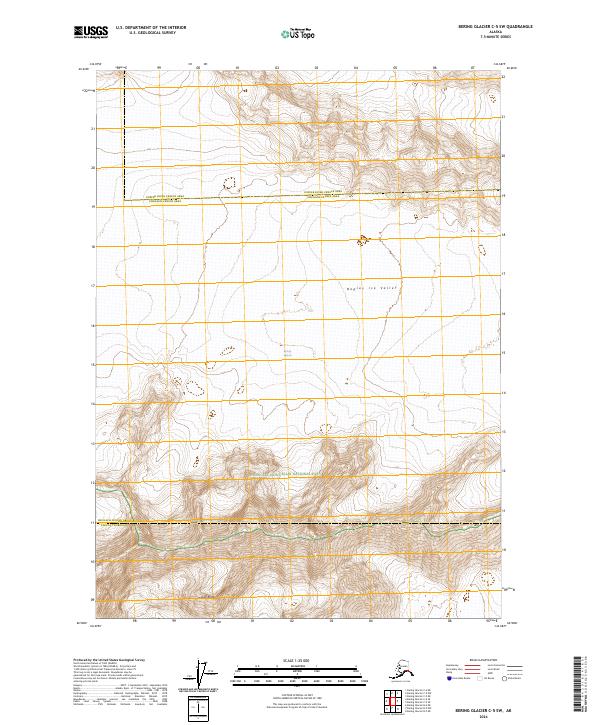 Bering Glacier C-5 SW topographic map thumbnail