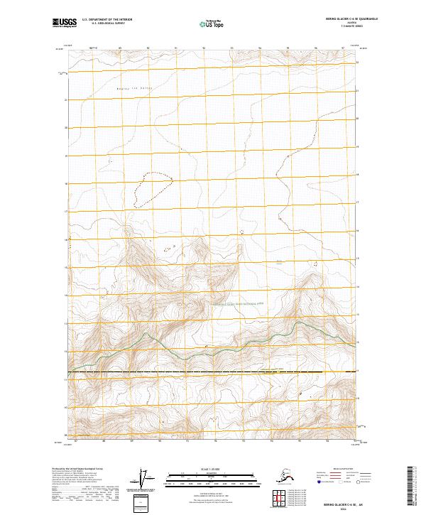 Bering Glacier C-6 SE topographic map thumbnail