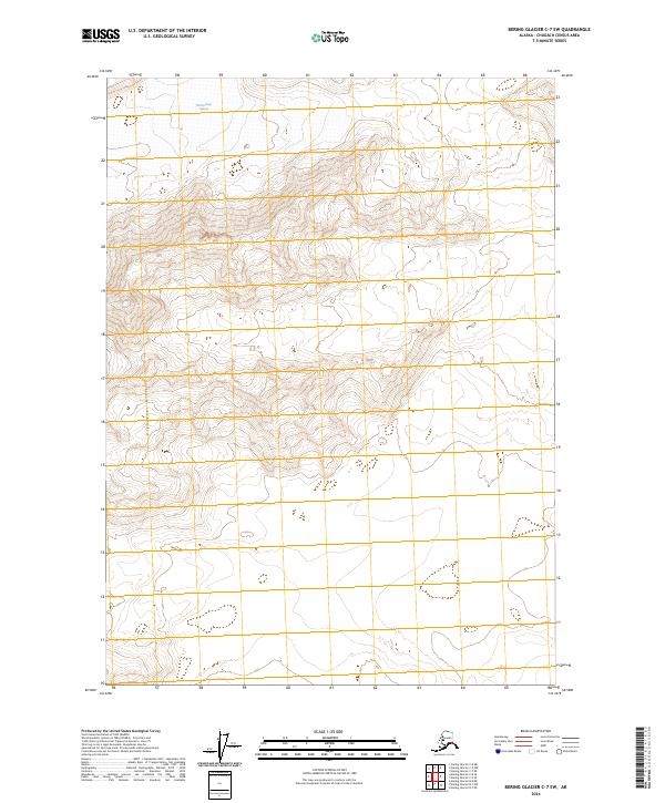 Bering Glacier C-7 SW topographic map thumbnail