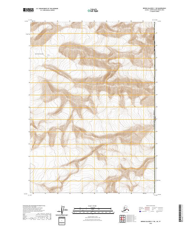 Bering Glacier C-1 NE topographic map thumbnail