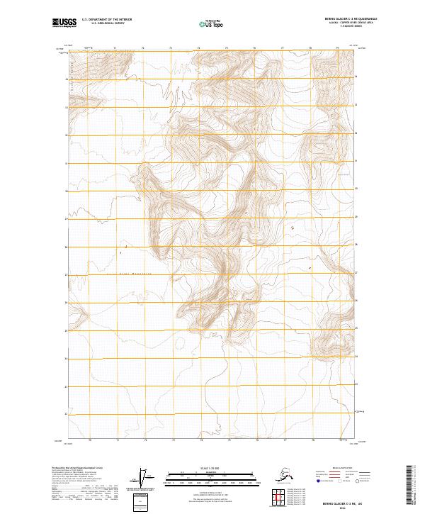 Bering Glacier C-2 NE topographic map thumbnail