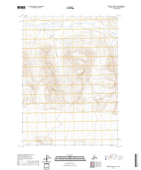 Bering Glacier C-3 NW topographic map thumbnail