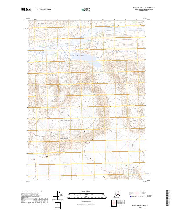 Bering Glacier C-4 NE topographic map thumbnail