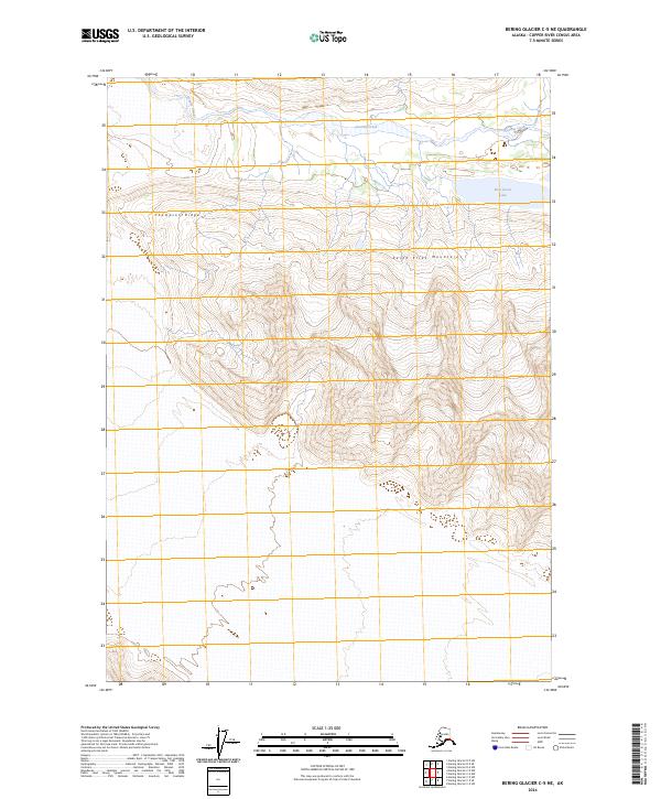 Bering Glacier C-5 NE topographic map thumbnail