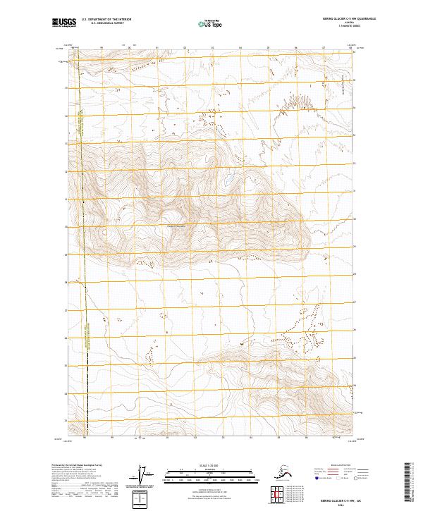 Bering Glacier C-5 NW topographic map thumbnail