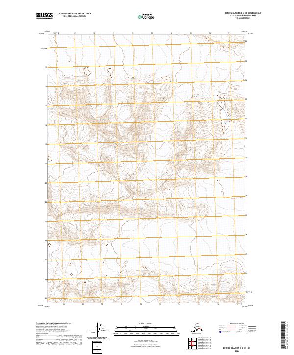 Bering Glacier C-6 NE topographic map thumbnail
