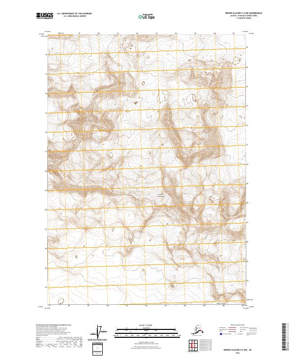 Bering Glacier C-6 NW topographic map thumbnail