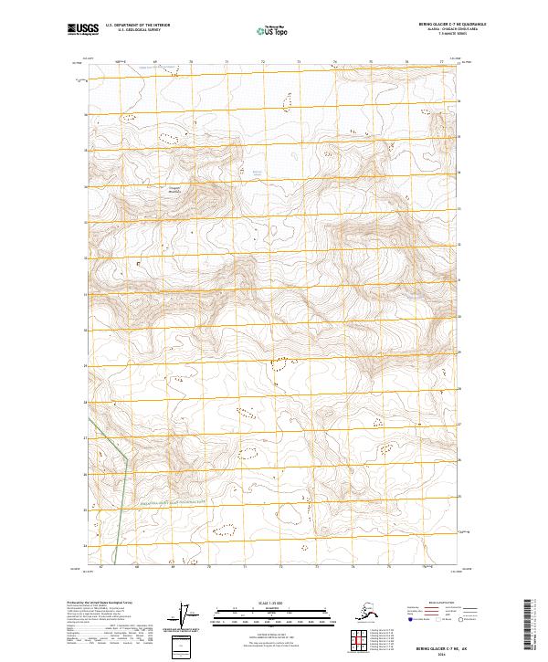 Bering Glacier C-7 NE topographic map thumbnail