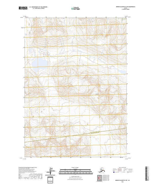 Bering Glacier D-6 SW topographic map thumbnail