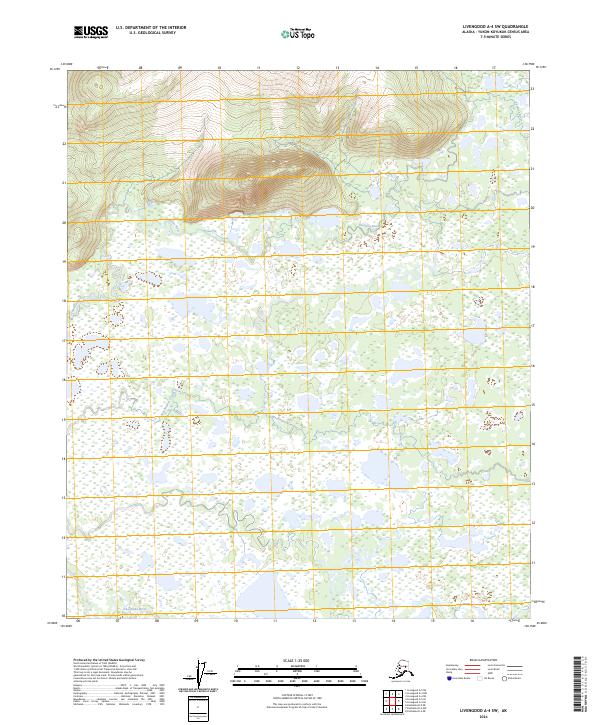 Livengood A-4 SW topographic map thumbnail