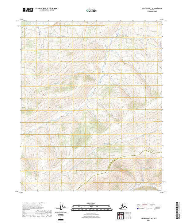 Livengood B-1 SW topographic map thumbnail