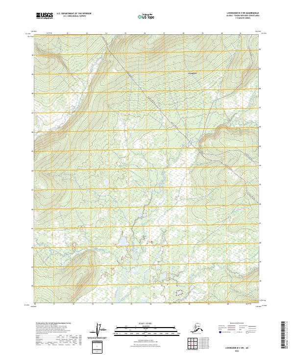Livengood B-3 SW topographic map thumbnail