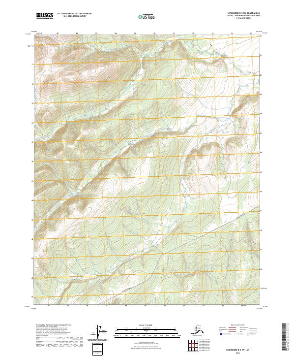 Livengood B-5 SW topographic map thumbnail