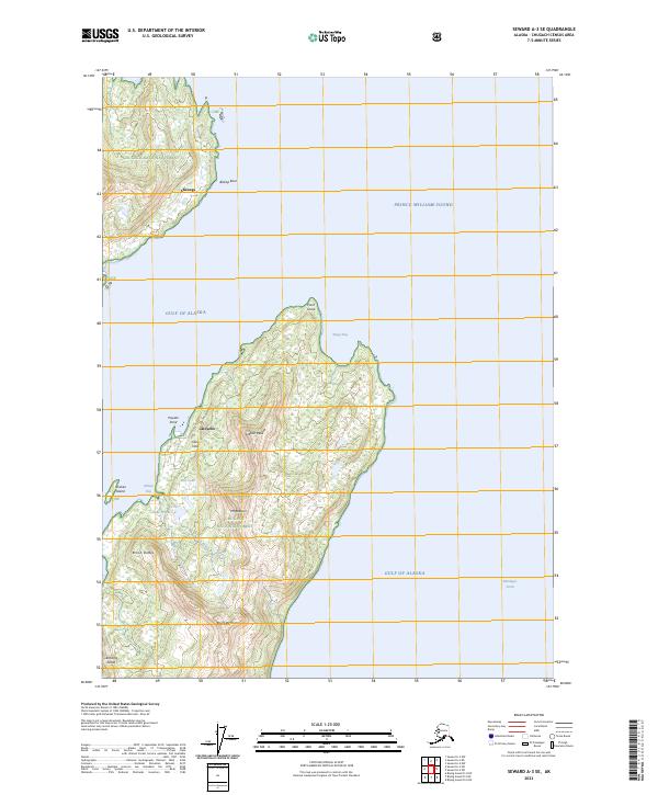 Seward A-3 SE 2023 topographic map thumbnail
