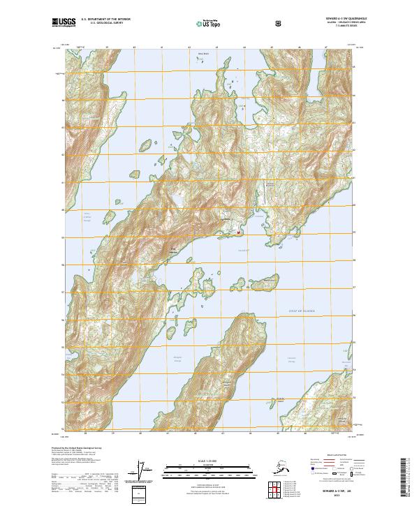 Seward A-3 SW 2023 topographic map thumbnail