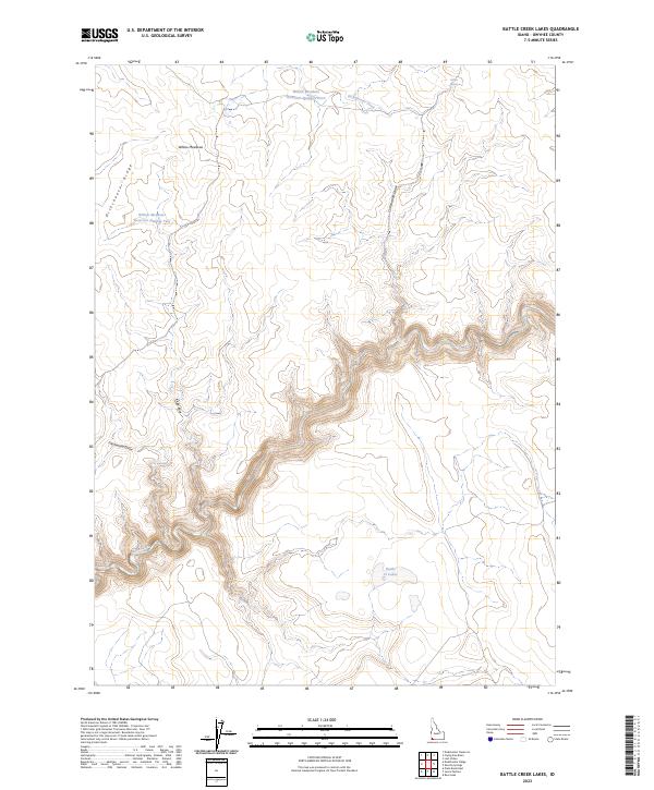 Battle Creek Lakes topographic map thumbnail