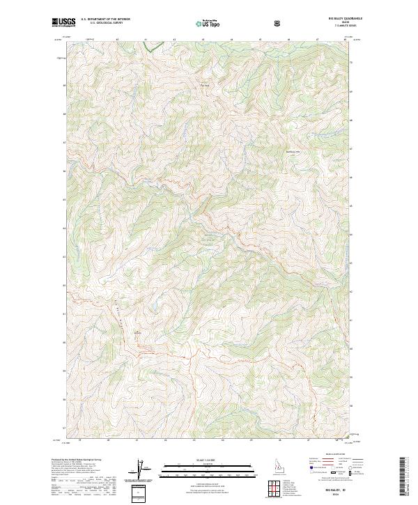 Big Baldy topographic map thumbnail