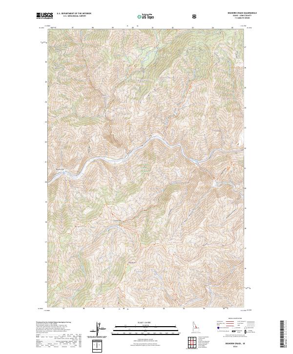 Bighorn Crags topographic map thumbnail