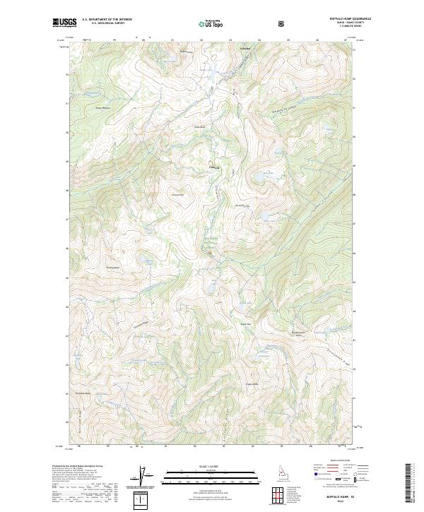 Buffalo Hump topographic map thumbnail