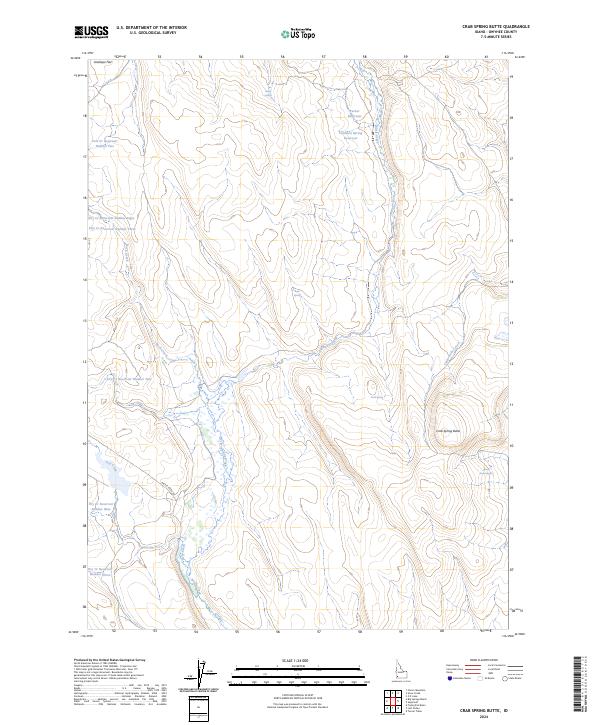 Crab Spring Butte topographic map thumbnail