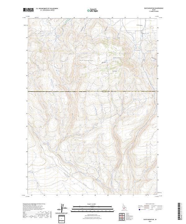 Davis Mountain topographic map thumbnail