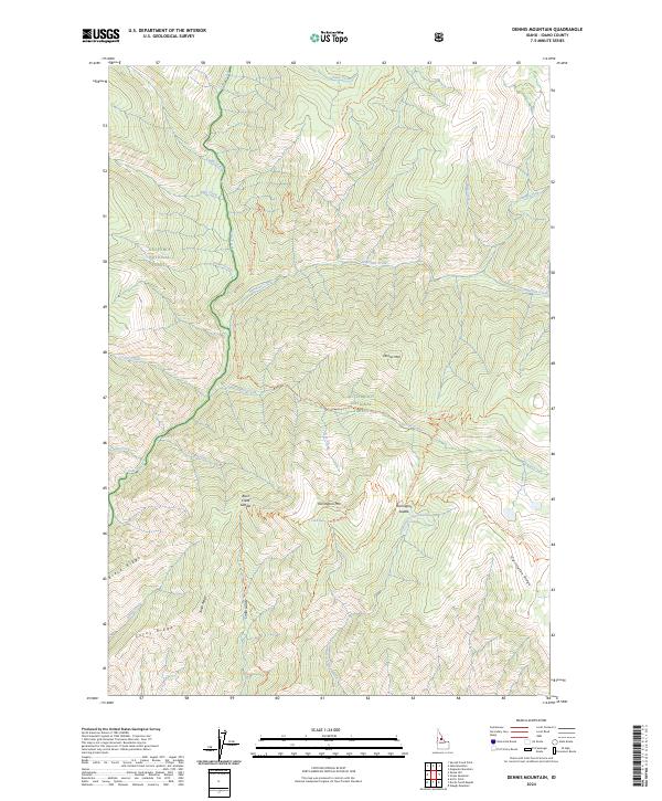Dennis Mountain topographic map thumbnail