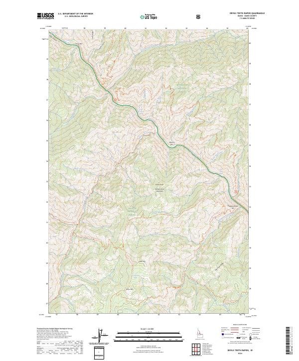 Devils Teeth Rapids topographic map thumbnail