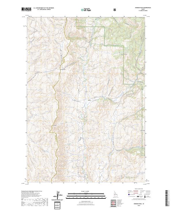 Dodson Pass topographic map thumbnail