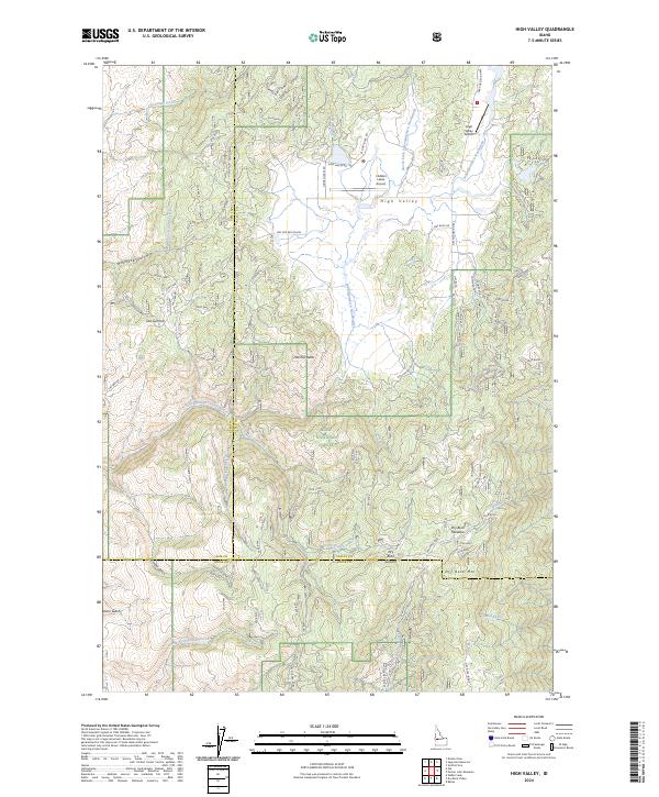High Valley topographic map thumbnail