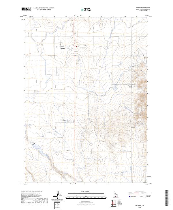 Hollister topographic map thumbnail