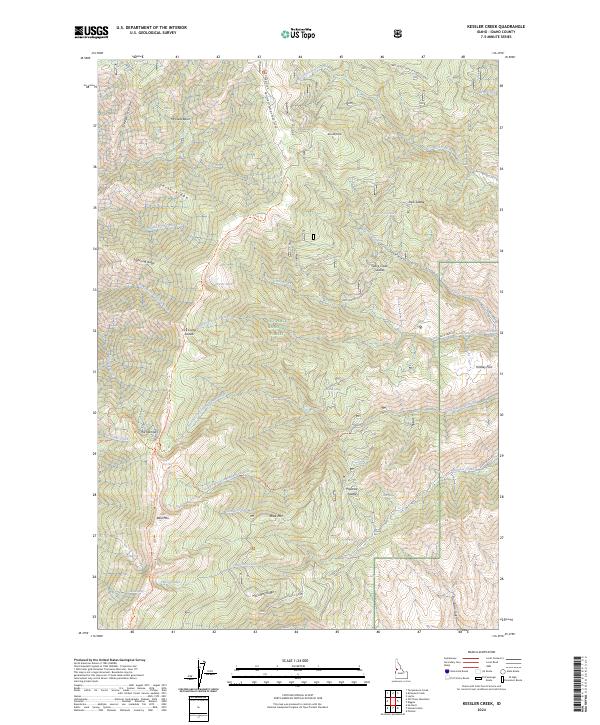 Kessler Creek topographic map thumbnail